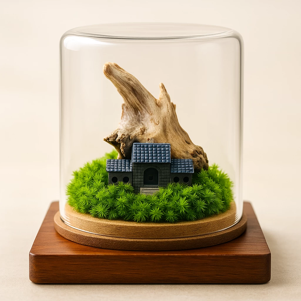 Preserved Moss Dome Terrarium – Miniature House Corporate Gift
